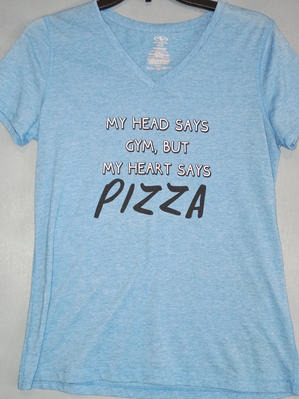 Athletic Works Heather Turquoise V-Neck Tee